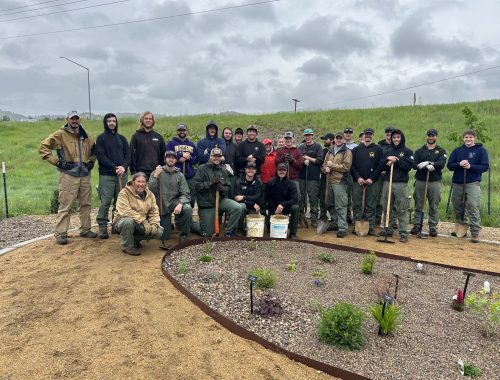 DNRC fire crew laid 4 yards of gravel in 45 minutes!